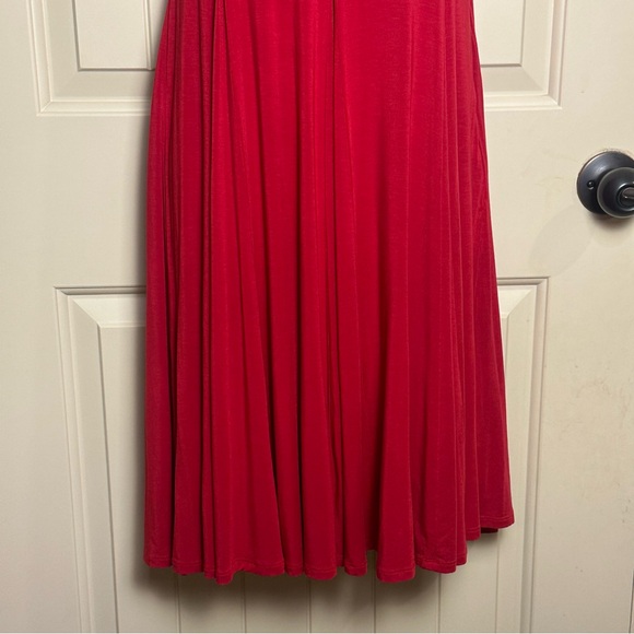 Maeve By Anthropologie Estoria Textured Swing Dress Red Sleeveless Medium GUC - Picture 5 of 16